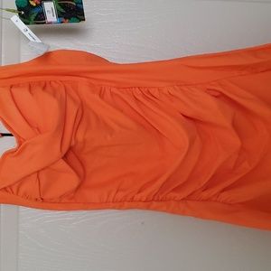 NWT Peddney Women M 1 Piece Boyleg Vintage Ruched Wrap Tummy Control…